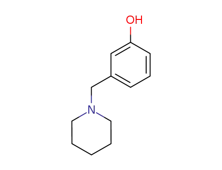 Molecular Structure of 73279-04-6 (3-(1-Piperidinylmethyl)phenol)