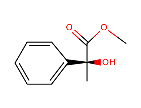 Molecular Structure of 13448-80-1 (Benzeneacetic acid, a-hydroxy-a-methyl-, methyl ester, (S)-)