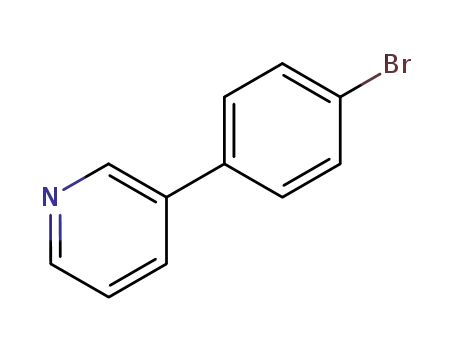 Molecular Structure of 129013-83-8 (3-(4-BROMOPHENYL)PYRIDINE)