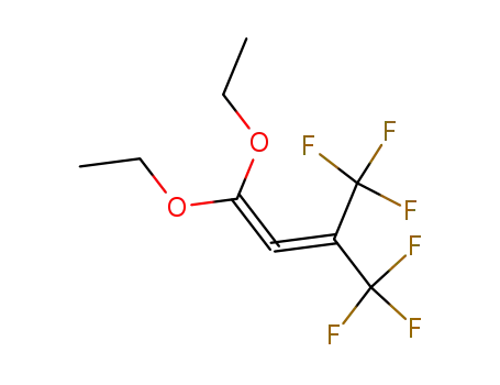 Molecular Structure of 76790-81-3 (1,1-diethoxy-4,4,4-trifluoro-3-(trifluoromethyl)buta-1,2-diene)