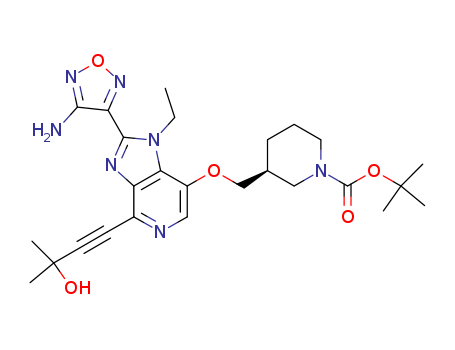 (S)-tert-butyl 3-((2-(4-aMino-1,2,5-oxadiazol-3-yl)-1-ethyl-4-(3-hydroxy-3-Methylbut-1-ynyl)-1H-iMidazo[4,5-c]pyridin-7-yloxy)Methyl)piperidine-1-carboxylate
