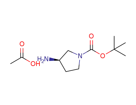 Molecular Structure of 1004538-27-5 ((R)-1-(tert-butoxycarbonyl)-3-aminopyrrolidine acetate)