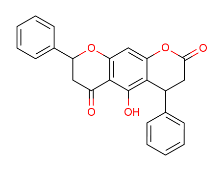 Molecular Structure of 143291-31-0 (2H,6H-Benzo[1,2-b:5,4-b']dipyran-2,6-dione,3,4,7,8-tetrahydro-5-hydroxy-4,8-diphenyl- (9CI))