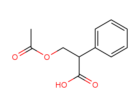 Benzeneacetic acid, a-[(acetyloxy)methyl]-