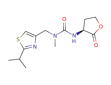 Molecular Structure of 1004316-93-1 (3-methyl-1-[(3S)-2-oxooxolan-3-yl]-3-{[2-(propan-2-yl)-1,3-thiazol-4-yl]methyl}urea)