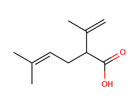 Molecular Structure of 497-67-6 (5-methyl-2-(1-methylethenyl)hex-4-enoic acid)