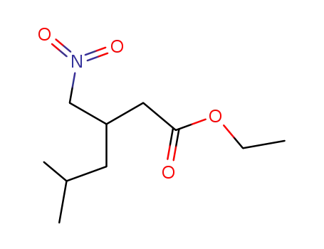 Molecular Structure of 128013-65-0 (5-Methyl-3-nitromethyl-hexanoic Acid, Ethyl Ester)