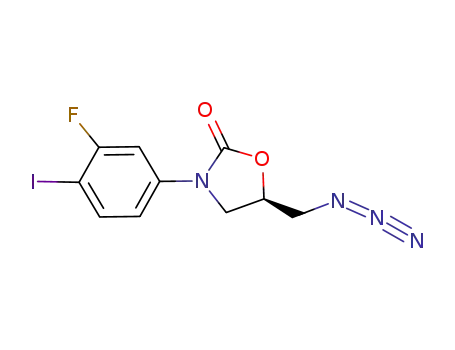 2-Oxazolidinone, 5-(azidomethyl)-3-(3-fluoro-4-iodophenyl)-, (5R)-
