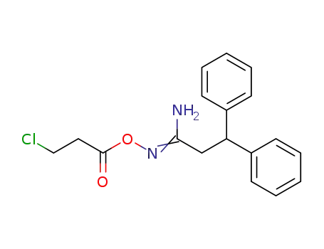 Molecular Structure of 4969-55-5 (<i>N</i>-(3-chloro-propionyloxy)-3,3-diphenyl-propionamidine)