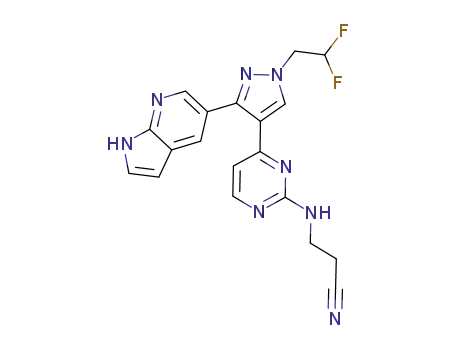 Propanenitrile, 3-[[4-[1-(2,2-difluoroethyl)-3-(1H-pyrrolo[2,3-b]pyridin-5-yl)-1H-pyrazol-4-yl]-2-pyriMidinyl]aMino]-