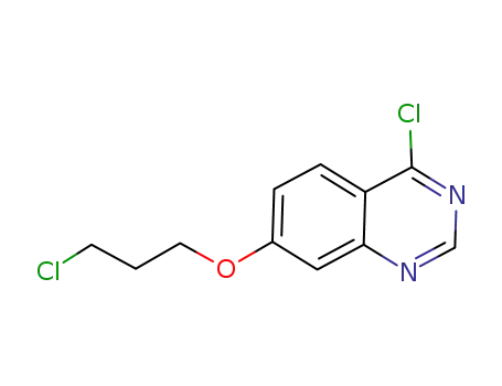 Molecular Structure of 557770-90-8 (7-(3-CHLOROPROPOXY)-4-CHLOROQUINAZOLINE)