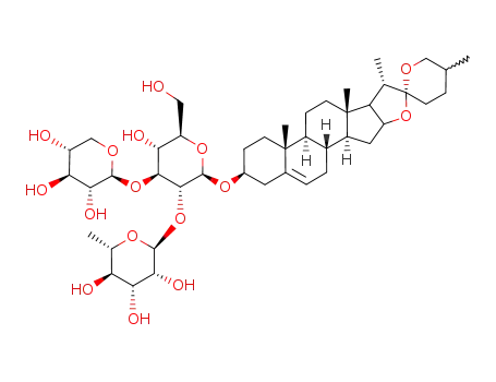 Molecular Structure of 146388-18-3 (b-D-Galactopyranoside, (3b,25R)-spirost-5-en-3-ylO-6-deoxy-a-L-mannopyranosyl-(1&reg;2)-O-[b-D-xylopyranosyl-(1&reg;3)]-)