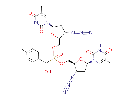 1-Hydroxy-1-(4-methylphenyl)methylphosphonate 5',5'-di-O-(3'-azido-2',3'-dideoxythymidinyl) ester