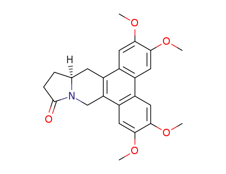 Molecular Structure of 87302-61-2 ((S)-2,3,6,7-tetramethoxyphenanthro<9,10-b>-11-indolizidinone)