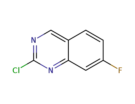 Molecular Structure of 956101-10-3 (2-Chloro-7-fluoroquinazoline)