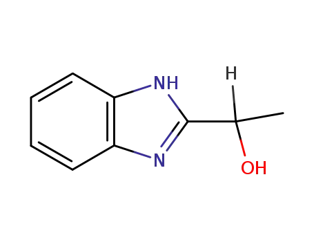Molecular Structure of 19018-24-7 (2-(1-HYDROXYETHYL)BENZIMIDAZOLE)