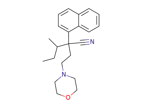 Molecular Structure of 1241-65-2 (α-(1-Methylpropyl)-α-(2-morpholinoethyl)-1-naphthaleneacetonitrile)