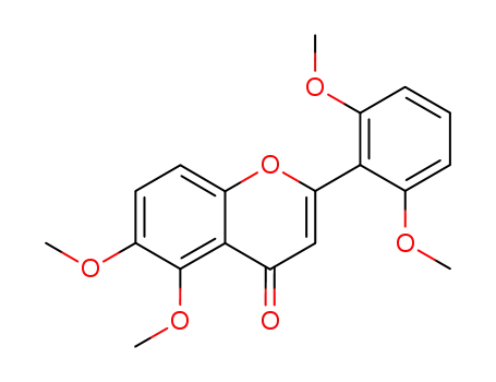 Molecular Structure of 14813-19-5 (4H-1-Benzopyran-4-one, 2-(2,6-dimethoxyphenyl)-5,6-dimethoxy-)