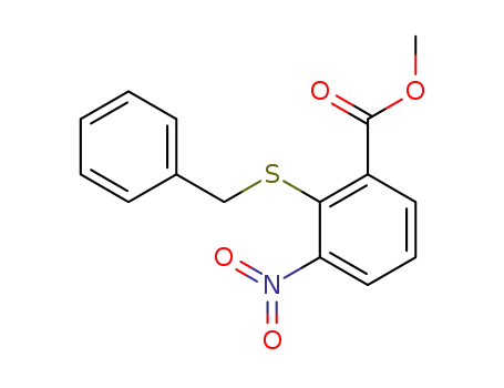 Molecular Structure of 124371-57-9 (2-benzylthio-3-nitrobenzoic acid methyl ester)
