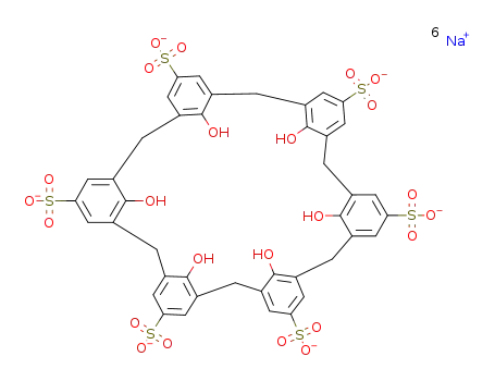 Molecular Structure of 96107-96-9 (CALIX[6]ARENE P-SULFONIC ACID, HEXASODIUM SALT, HYDRATE)