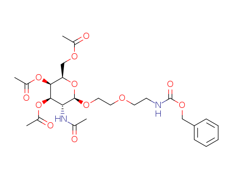 (2R,3R,4R,5R,6R)-5-Acetamido-2-(acetoxymethyl)-6-(2-(2-(((benzyloxy)carbonyl)amino)ethoxy)ethoxy)tetrahydro-2H-pyran-3,4-diyl diacetate