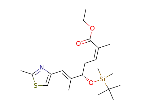 Ethyl (2Z,5S,6E)-5-{[tert-Butyl(dimethyl)silyl]oxy}-2,6-dimethyl-7-(2-methyl-1,3-thiazol-4-yl)hepta-2,6-dienoate