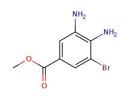 Molecular Structure of 1245643-11-1 (Methyl 3,4-diaMino-5-broMobenzoate)