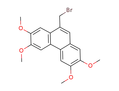 Molecular Structure of 1150647-83-8 (9-(bromomethyl)-2,3,6,7-tetramethoxyphenanthrene)