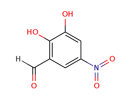 Molecular Structure of 52924-54-6 (2,3-dihydroxy-5-nitrobenzaldehyde)