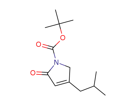 Molecular Structure of 1373869-01-2 (t-butyl 4-(2-methylpropyl)-2-oxo-3-pyrrolin-1-carboxylate)