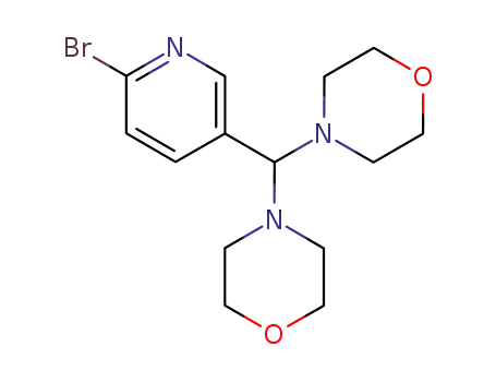 Molecular Structure of 154321-17-2 (2-bromo-5-(dimorpholinomethyl)pyridine)
