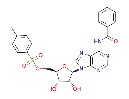 Molecular Structure of 127246-72-4 (N<sup>6</sup>-benzoyl-5'-O-p-tolylsulphonyladenosine)