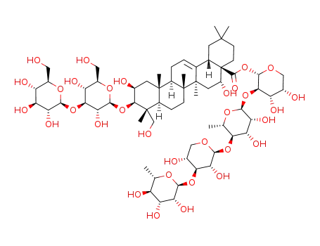 3-O-β-D-glucopyranosyl-(1->3)-β-D-glucopyranosyl-2β,3β,16α,23-tetrahydroxyolean-12-en-28-oic acid 28-O-α-L-rhamnopyranosyl-(1->3)-β-D-xylopyranosyl-(1->4)-α-L-rhamnopyranosyl-(1->2)-α-L-arabinopyranoside