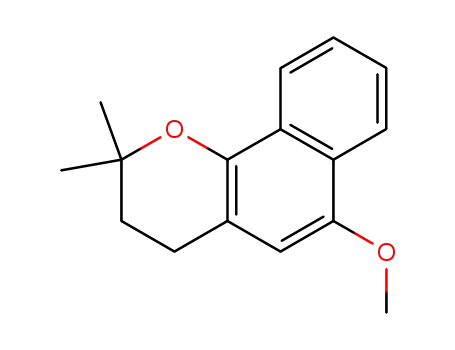 Molecular Structure of 20213-26-7 (6-methoxy-2,2-dimethyl-3,4-dihydro-2H-benzo[h]chromene)
