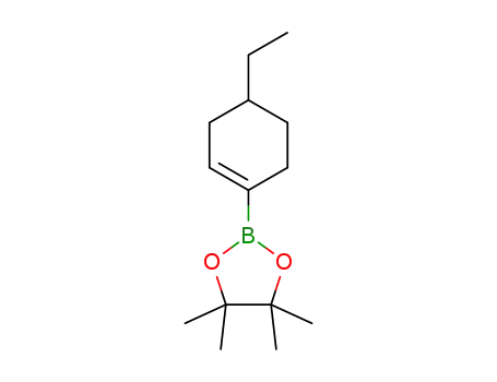 Molecular Structure of 1092938-90-3 (2-(4-ethylcyclohex-1-enyl)-4,4,5,5-tetraMethyl-1,3,2-dioxaborolane)