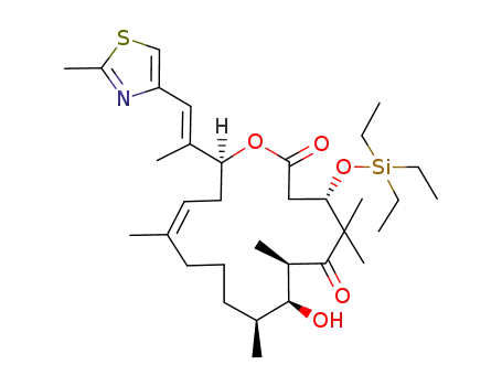 Molecular Structure of 241129-41-9 (12,13-deoxy-3-(triethylsilyloxy)epothilone B)