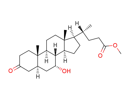 Molecular Structure of 14772-96-4 (3-Oxo-7α-hydroxy-5α-cholanic acid methyl ester)