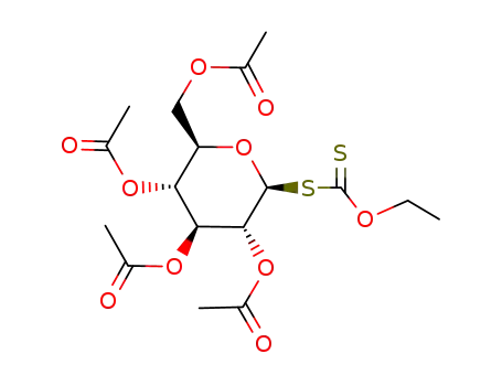 Molecular Structure of 13639-54-8 (1-Thio-beta-D-glucopyranose 2,3,4,6-tetraacetate 1-(O-ethylcarbonodithioate))