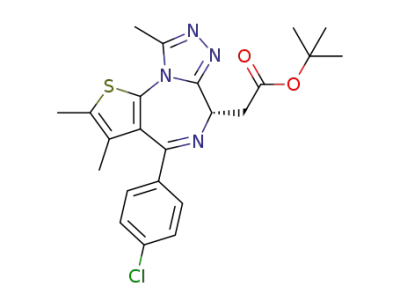 (S)-tert-butyl 2-(4-(4-chlorophenyl)-2,3,9-trimethyl-6H-thieno[3,2-f][1,2,4]triazolo[4,3-a][1,4]diazepin-6-yl)acetate