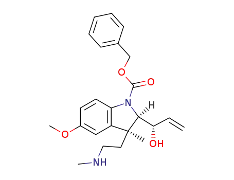 (2R,3S)-2-((S)-1-Hydroxy-allyl)-5-methoxy-3-methyl-3-(2-methylamino-ethyl)-2,3-dihydro-indole-1-carboxylic acid benzyl ester