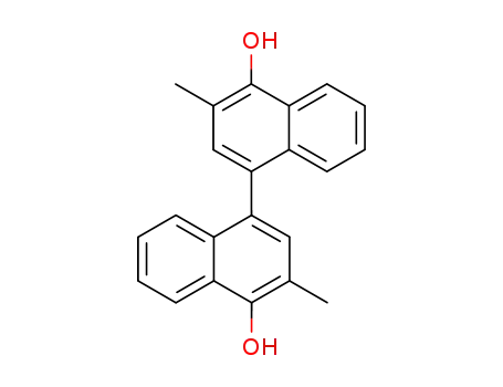 Molecular Structure of 107866-11-5 (3,3′-dimethyl-1,1′-binaphthalenyl-4,4′-diol)
