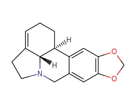 Molecular Structure of 481-58-3 (1H-[1,3]Dioxolo[4,5-j]pyrrolo[3,2,1-de]- phenanthridine,2,4,5,7,12b,12c-hexahydro-,(12bS,12cS)- )