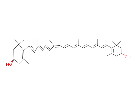 Molecular Structure of 60497-65-6 ((3R,3'R,13-cis)-b,b-Carotene-3,3'-diol)