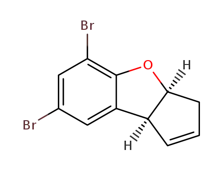 3a,8b-cis-dihydro-3H-5,7-dibromocyclopenta<b>benzofuran