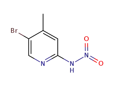 Molecular Structure of 923929-10-6 (5-Bromo-4-methyl-N-nitropyridin-2-amine)