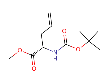 Molecular Structure of 89985-87-5 ((S)-Methyl-2-Boc-AMino-4-pentenoic acid)