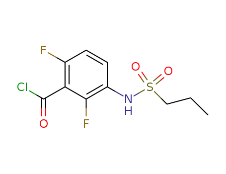 Molecular Structure of 1186194-32-0 (2,6-difluoro-3-(propylsulfonamido)benzoyl chloride)