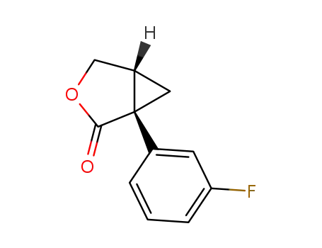 Molecular Structure of 528587-70-4 ((1S,5R)-2-oxo-1-(3-fluorophenyl)-3-oxabicyclo[3.1.0]hexane)