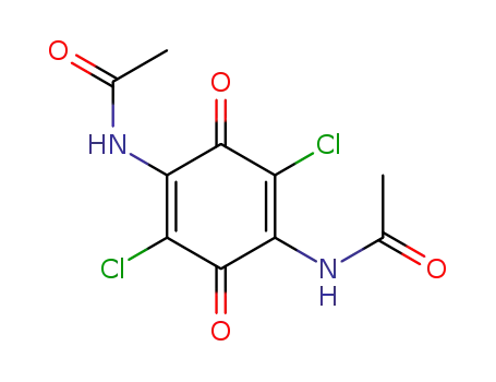 Molecular Structure of 7510-09-0 (Acetamide,N,N'-(2,5-dichloro-3,6-dioxo-1,4-cyclohexadiene-1,4-diyl)bis-)