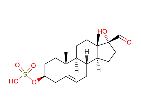 Molecular Structure of 2477-77-2 ((3S,8R,9S,10R,13S,14S,17R)-17-acetyl-17-hydroxy-10,13-dimethyl-3-sulfooxy-1)